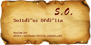 Soltész Ofélia névjegykártya